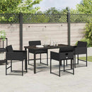 Have Spisebordssæt 5 pcs Sort polyrattan