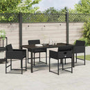 Have Spisebordssæt 5 pcs Sort polyrattan