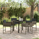Have Spisebordssæt 5 pcs Grå polyrattan