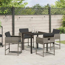Have Spisebordssæt 5 pcs Grå polyrattan
