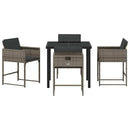 Have Spisebordssæt 5 pcs Grå polyrattan