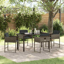 Have Spisebordssæt 5 pcs Grå polyrattan