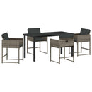 Have Spisebordssæt 5 pcs Grå polyrattan