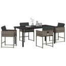 Have Spisebordssæt 5 pcs Grå polyrattan