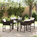 Have Spisebordssæt 5 pcs Brun polyrattan