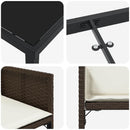 Have Spisebordssæt 5 pcs Brun polyrattan