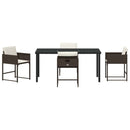 Have Spisebordssæt 5 pcs Brun polyrattan