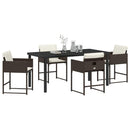 Have Spisebordssæt 5 pcs Brun polyrattan