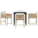 Have Spisebordssæt 5 pcs Beige polyrattan