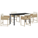 Have Spisebordssæt 5 pcs Beige polyrattan