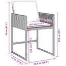 Have Spisebordssæt 5 pcs Lysegrå polyrattan
