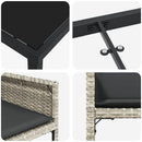 Have Spisebordssæt 5 pcs Lysegrå polyrattan