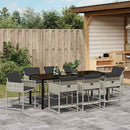 Have Spisebordssæt 9 pcs Lysegrå polyrattan