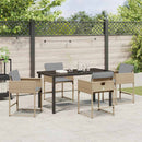 Have Spisebordssæt 5 pcs Beige polyrattan