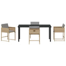 Have Spisebordssæt 5 pcs Beige polyrattan