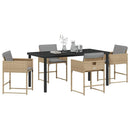 Have Spisebordssæt 5 pcs Beige polyrattan