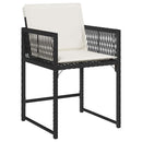 Have Spisebordssæt 5 pcs Sort polyrattan