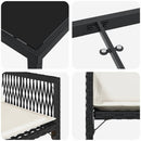 Have Spisebordssæt 5 pcs Sort polyrattan