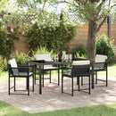 Have Spisebordssæt 5 pcs Sort polyrattan