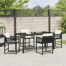 Have Spisebordssæt 5 pcs Sort polyrattan