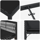 Have Spisebordssæt 5 pcs Sort polyrattan