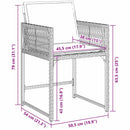 Have Spisebordssæt 5 pcs Sort polyrattan