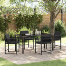 Have Spisebordssæt 5 pcs Sort polyrattan