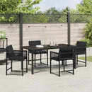 Have Spisebordssæt 5 pcs Sort polyrattan
