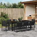 Have Spisebordssæt 9 pcs Sort polyrattan