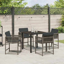 Have Spisebordssæt 5 pcs Grå polyrattan