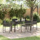 Have Spisebordssæt 5 pcs Grå polyrattan