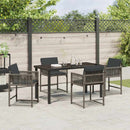 Have Spisebordssæt 5 pcs Grå polyrattan