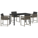 Have Spisebordssæt 5 pcs Grå polyrattan