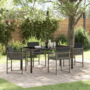 Have Spisebordssæt 5 pcs Grå polyrattan