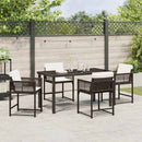 Have Spisebordssæt 5 pcs Brun polyrattan