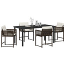 Have Spisebordssæt 5 pcs Brun polyrattan