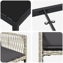 Have Spisebordssæt 5 pcs Lysegrå polyrattan