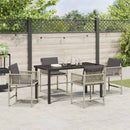 Have Spisebordssæt 5 pcs Lysegrå polyrattan