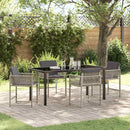 Have Spisebordssæt 5 pcs Lysegrå polyrattan
