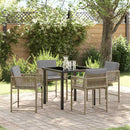 Have Spisebordssæt 5 pcs Beige polyrattan