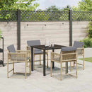 Have Spisebordssæt 5 pcs Beige polyrattan