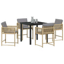 Have Spisebordssæt 5 pcs Beige polyrattan