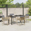 Have Spisebordssæt 5 pcs Beige polyrattan