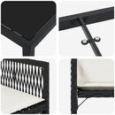 Have Spisebordssæt 5 pcs Sort polyrattan
