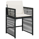 Have Spisebordssæt 5 pcs Sort polyrattan
