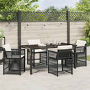 Have Spisebordssæt 5 pcs Sort polyrattan