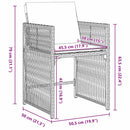 Have Spisebordssæt 5 pcs Sort polyrattan
