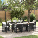 Have Spisebordssæt 9 pcs Sort polyrattan