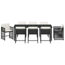 Have Spisebordssæt 9 pcs Sort polyrattan