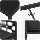 Have Spisebordssæt 5 pcs Sort polyrattan